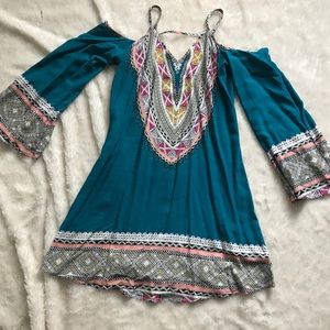 Off the shoulder,  bell sleeve dress